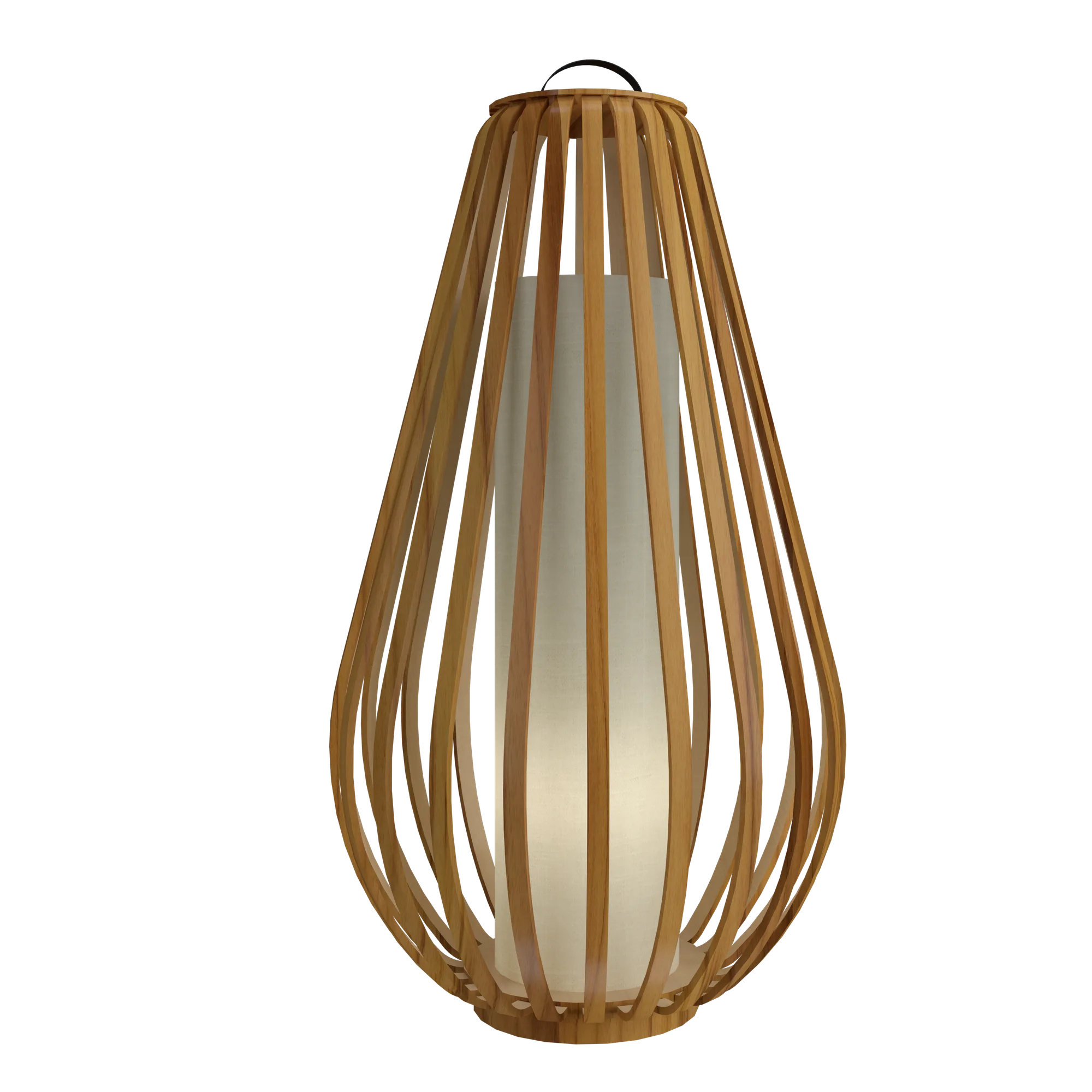 Balloon One Light Floor Lamp in Teak