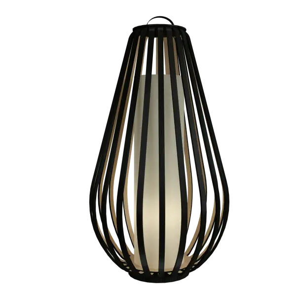 Collection: Balloon Designer: Studio Accord Finish: Charcoal Width: 16.14" Height: 28.54" Weight: 8.93 lb Number of Bulbs: 1 Maximum Wattage: 25.00 W Bulb Type: A19 Bulb Base: E26 CRI: 90 Voltage: 120.00 V Material: Wood veneer, MDF Country of Origin: Brazil Safety Listing: UL Safety Rating: Damp Connection: Plug In Manufacturer Warranty: 5 Years