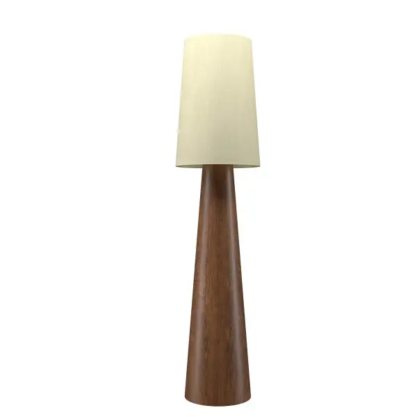 The Balloon Floor Lamp brings organic modern elegance with its distinctive design and rich Imbuia wood finish. At 63 inches tall, it makes a striking statement while providing ambient lighting for living spaces.