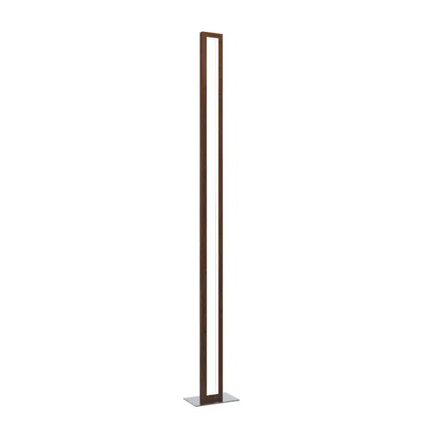 Wooden decorative luminaire with contemporary, timeless design in natural wood veneer or Italian lacquer finish. Proudly made in Brazil, combining high-end technology and the irreplaceable manual finishing. Collection: Frame Designer: Studio Accord: Bruno Diego Felippe Finish: Imbuia Width: 5.12" Height: 62.99" Length: 8.27" Weight: 9.81 lb Maximum Wattage: 39.00 W Bulb Type: LED Bulb Base: Integrated Light Source: LED Light Output: 2290.00 lm Delivered Lumens: 2290.00 lm Color Temperature: 3000 K CRI: 90 Rated Average Life: 50,000 Voltage: 120.00 V Material: Wood veneer, MDF, Metal Country of Origin: Brazil Safety Listing: UL Safety Rating: Damp Connection: Plug In LED Manufacturer Warranty: 5 Years Spec Sheet Instructions