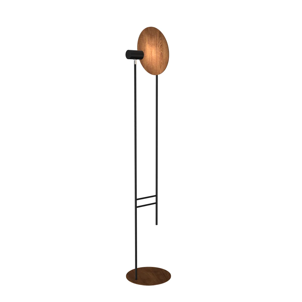 Dot Two Light Floor Lamp in Imbuia