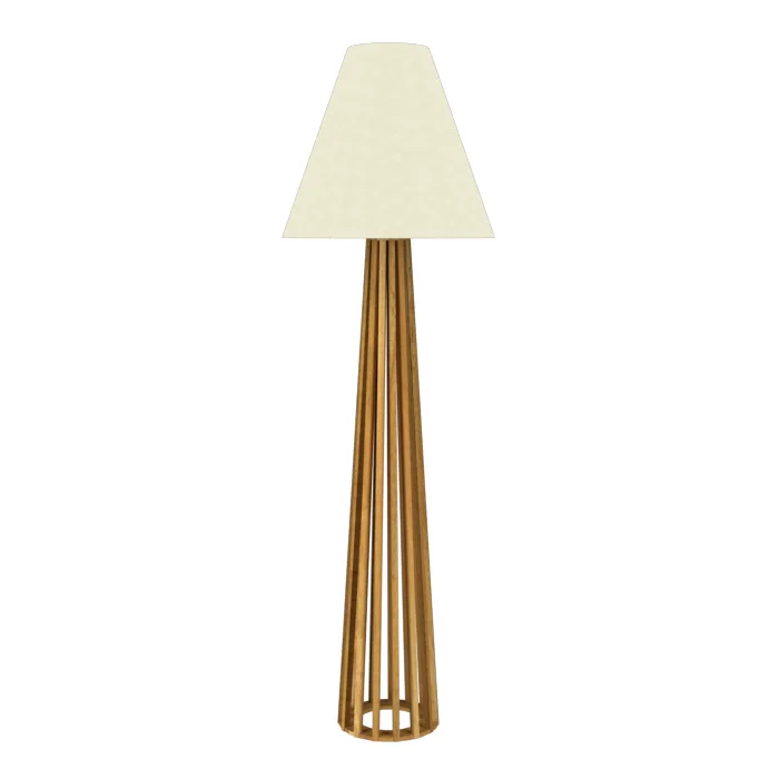 Slatted One Light Floor Lamp in Louro Freijo