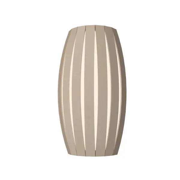 The Barrel Wall Lamp brings natural warmth with its organic cappuccino finish and barrel-shaped design. Two lights provide balanced illumination perfect for creating cozy, inviting spaces with contemporary organic style.
