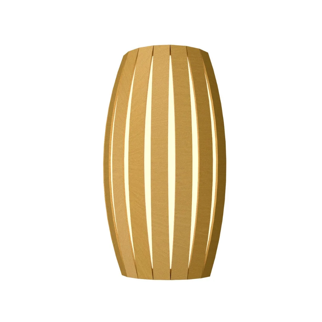 Barrel Two Light Wall Sconce in Organic Gold