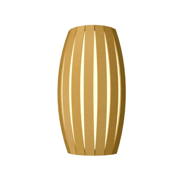 Barrel Two Light Wall Sconce in Organic Gold