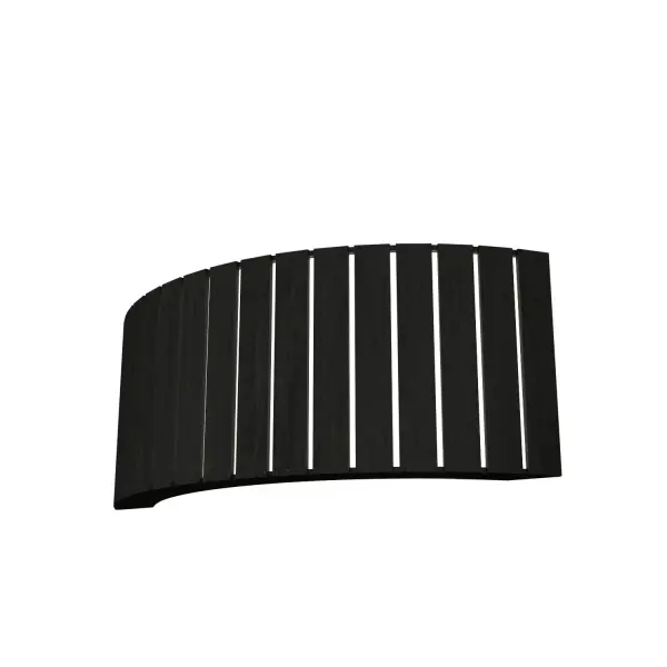 Slatted LED Wall Lamp in Charcoal