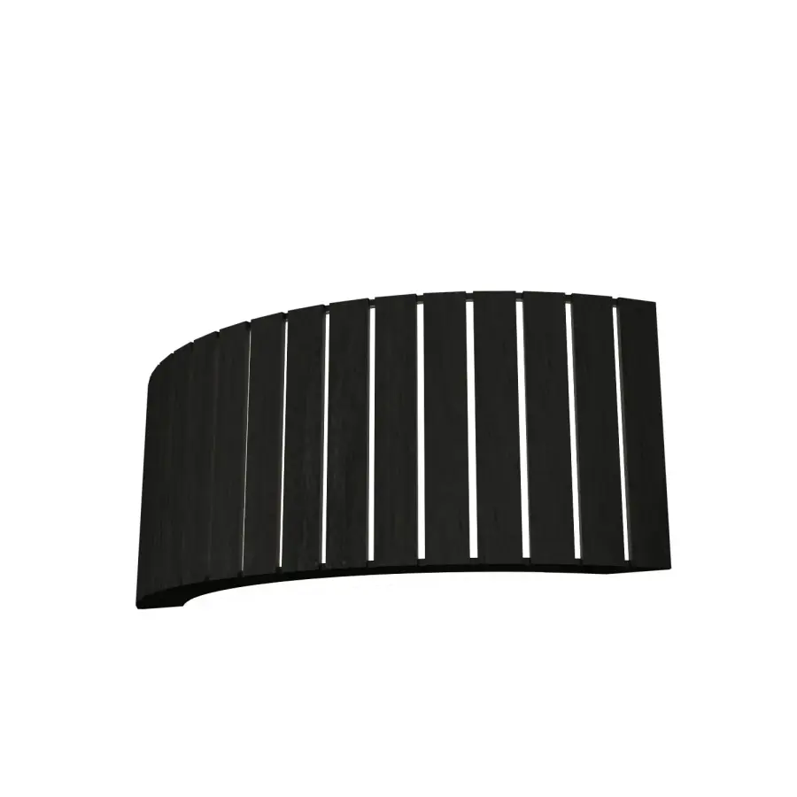 Slatted LED Wall Lamp in Charcoal