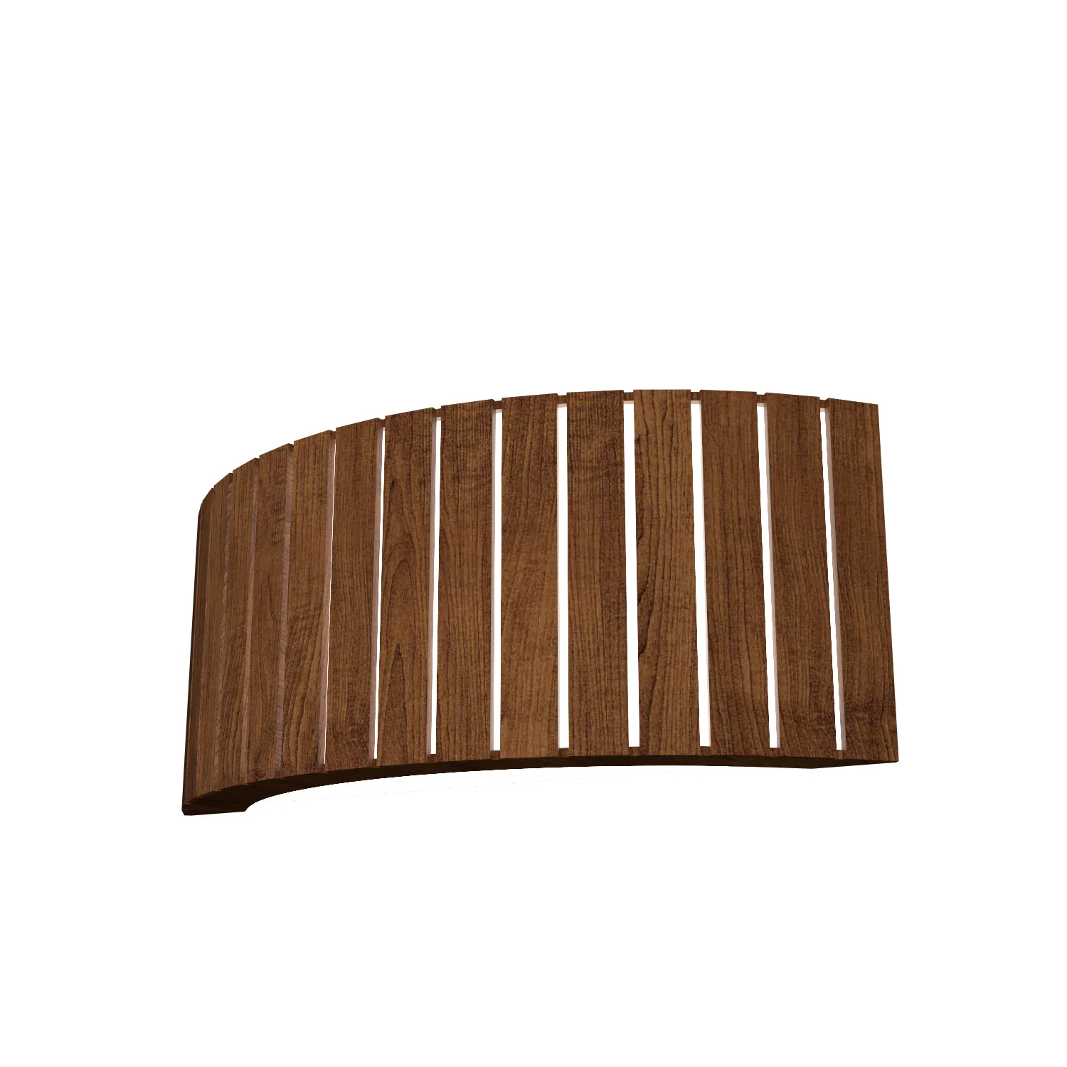 Slatted Two Light Wall Lamp in Imbuia