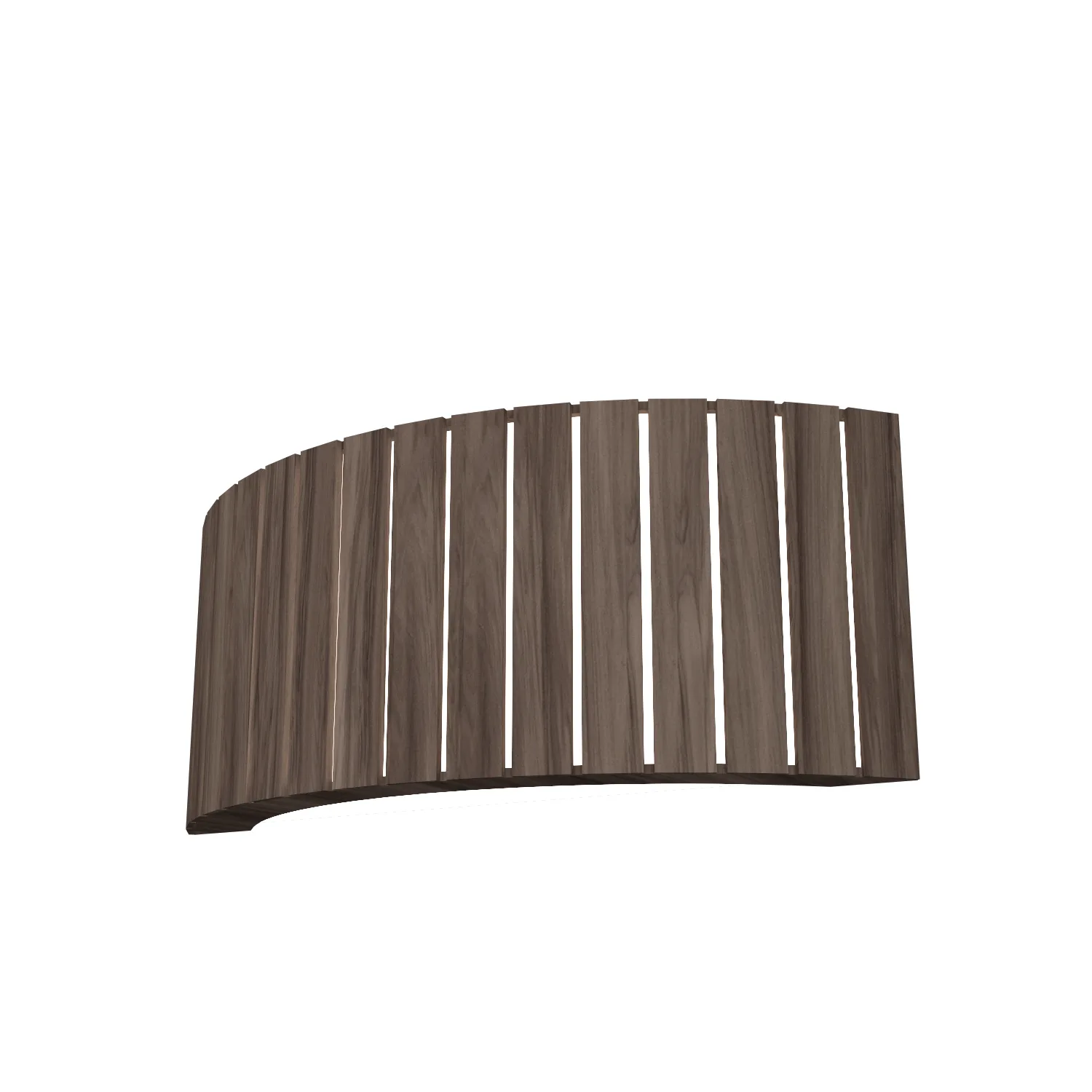 Slatted Two Light Wall Lamp in American Walnut