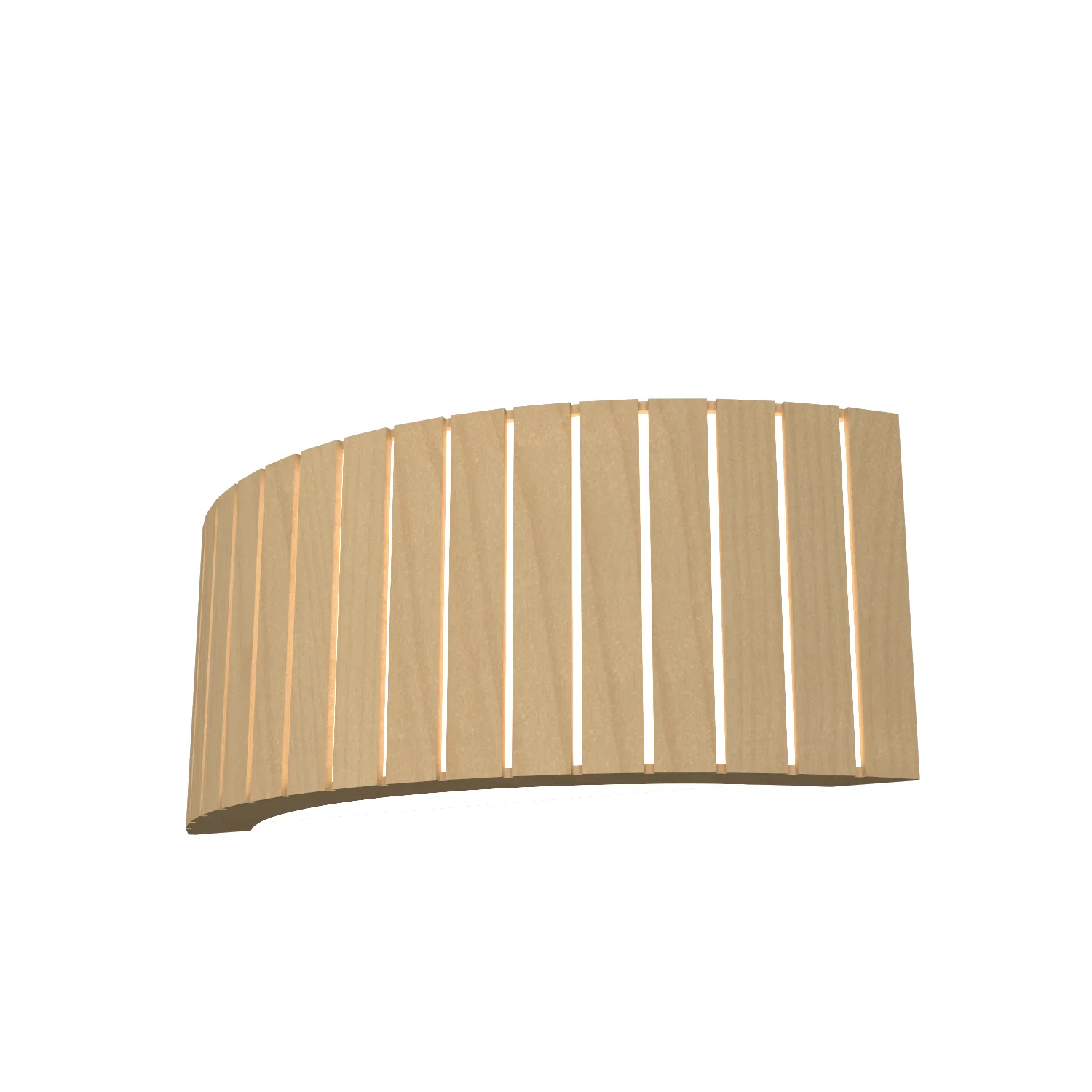 Slatted Two Light Wall Lamp in Maple