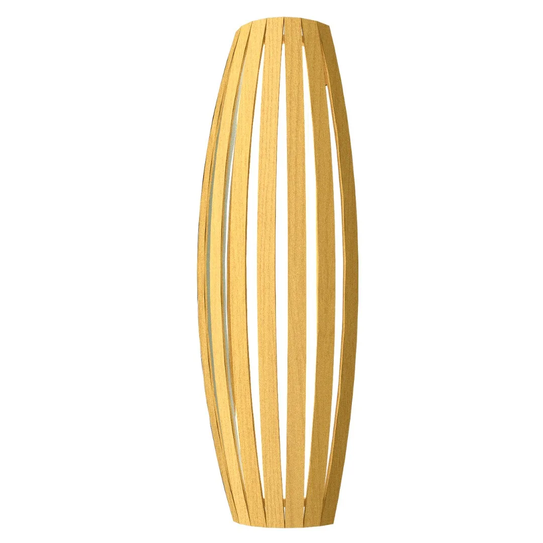 Barrel Three Light Wall Lamp in Organic Gold