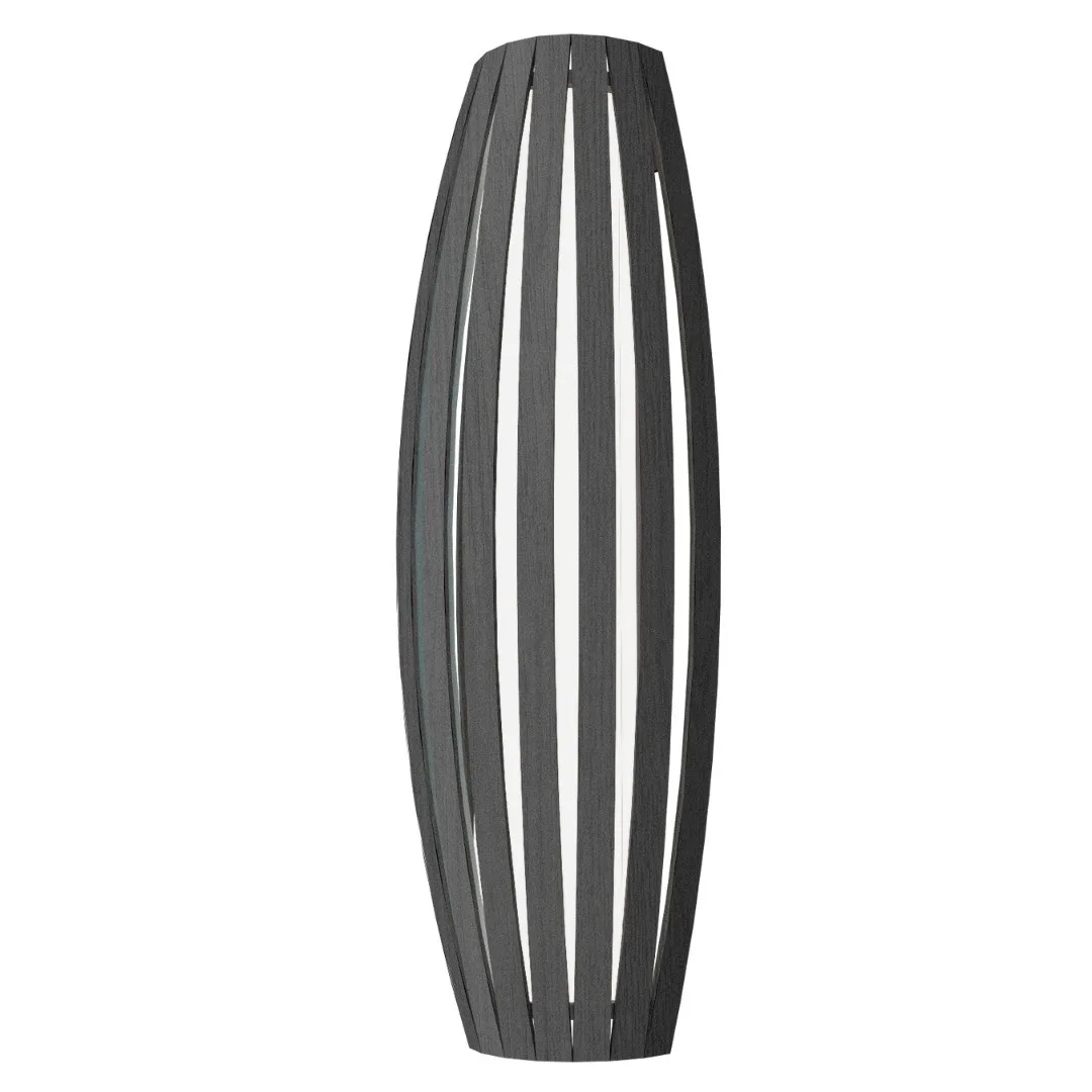 Barrel Three Light Wall Lamp in Organic Grey