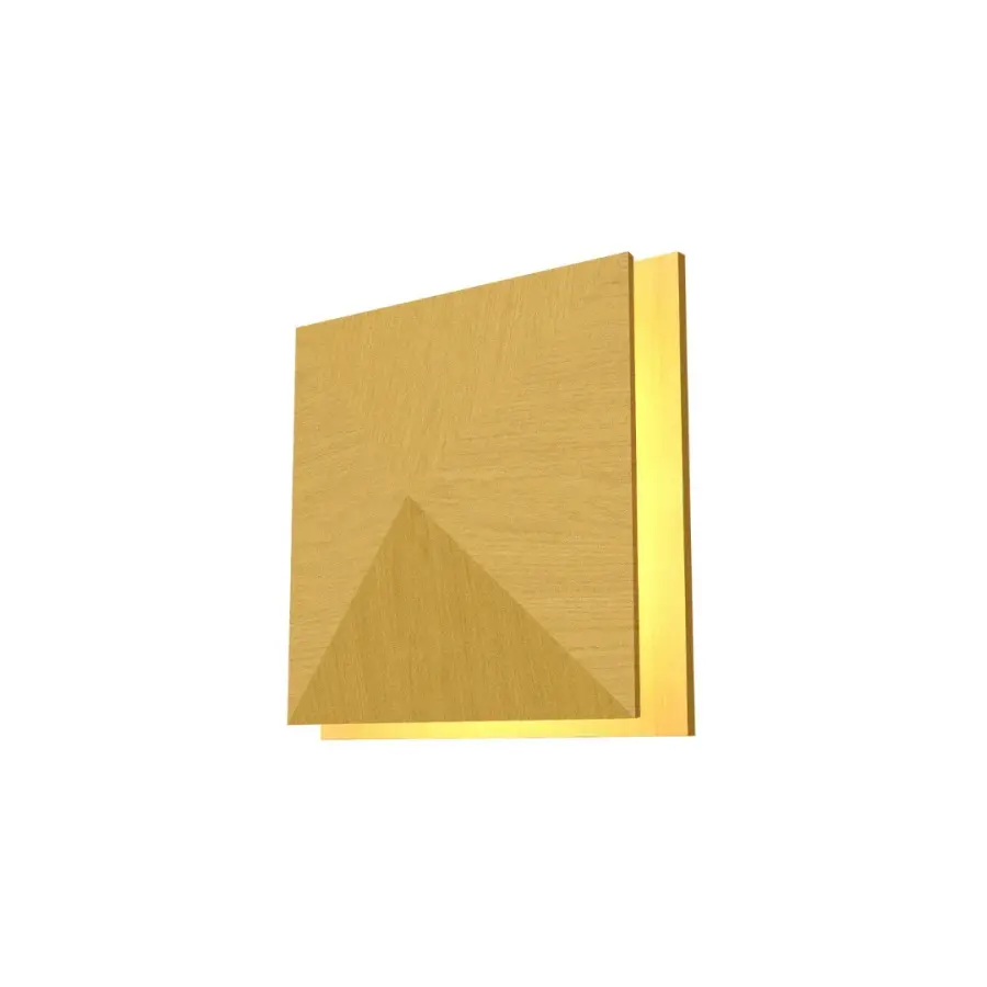 Facet LED Wall Lamp in Organic Gold