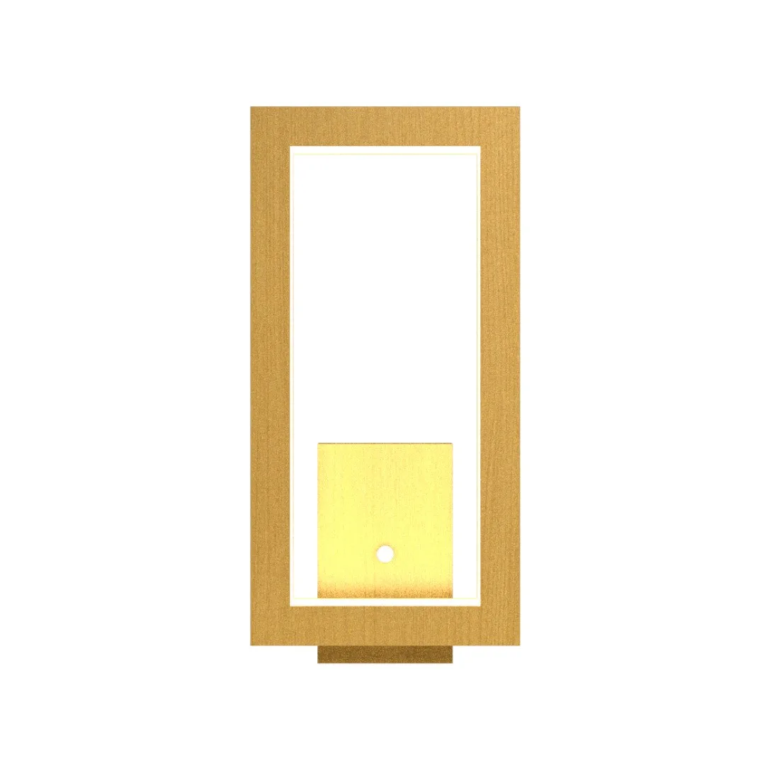Frame LED Wall Lamp in Organic Gold