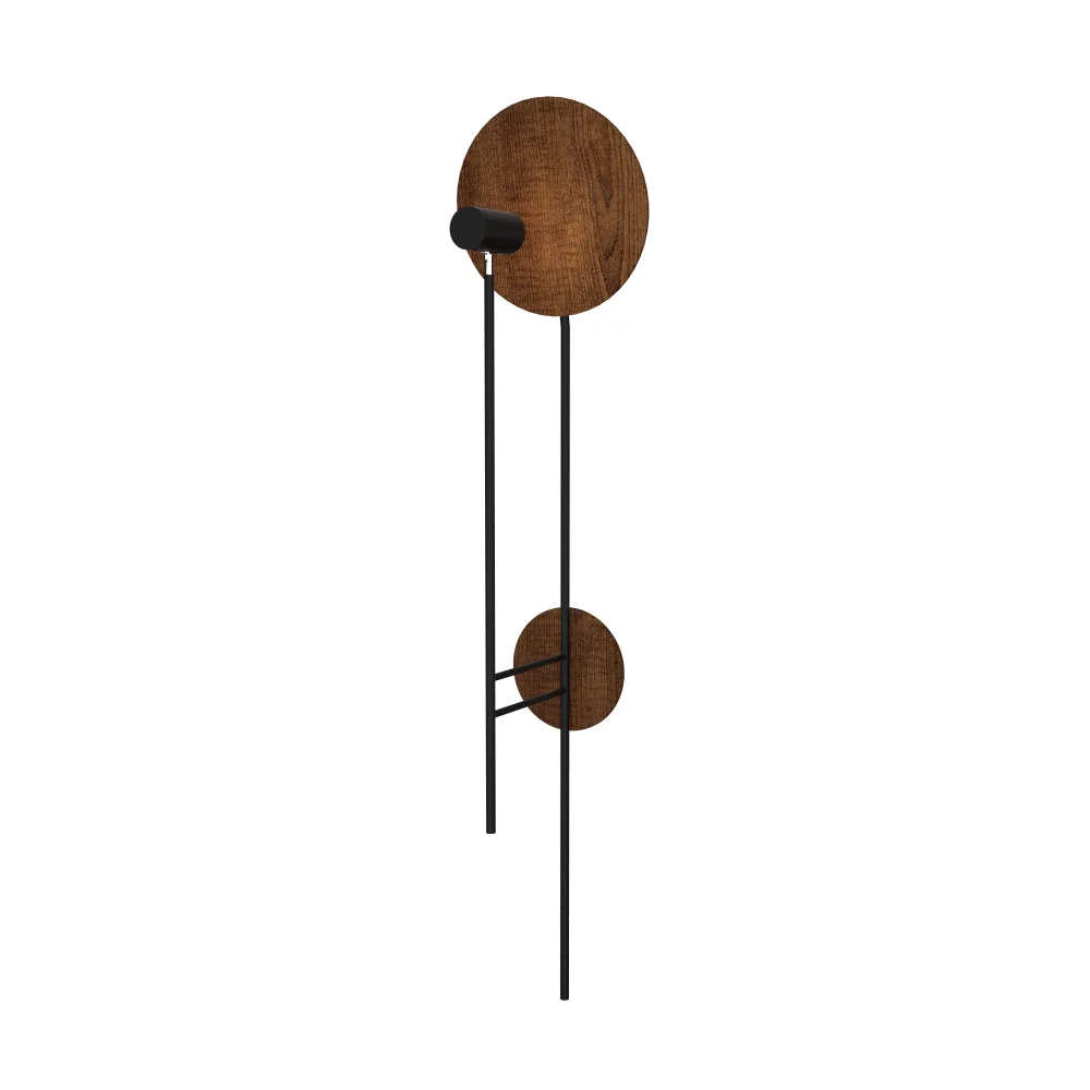 Dot One Light Wall Lamp in Imbuia