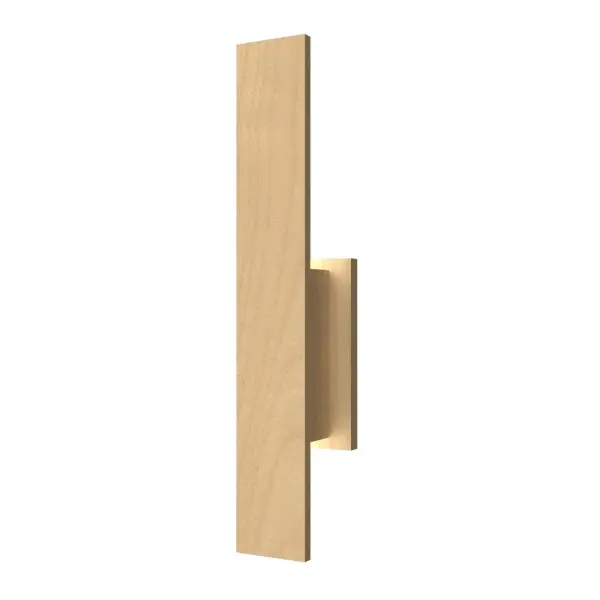 Wooden decorative luminaire with contemporary, timeless design in natural wood veneer or Italian lacquer finish. Proudly made in Brazil, combining high-end technology and the irreplaceable manual finishing. Collection: Clean Designer: Studio Accord Finish: Maple Width: 9.84" Height: 17.72" Length: 4.33" Weight: 1.43 lb Maximum Wattage: 9.30 W Bulb Type: LED Bulb Base: Integrated Light Source: LED Light Output: 543.00 lm Delivered Lumens: 287.00 lm Color Temperature: 3000 K CRI: 90 Rated Average Life: 50,000 Voltage: 120.00 V Material: Wood veneer, MDF Country of Origin: Brazil Safety Listing: UL Safety Rating: Damp Connection: Hard Wired ADA LED Manufacturer Warranty: 5 Years Spec Sheet Instructions