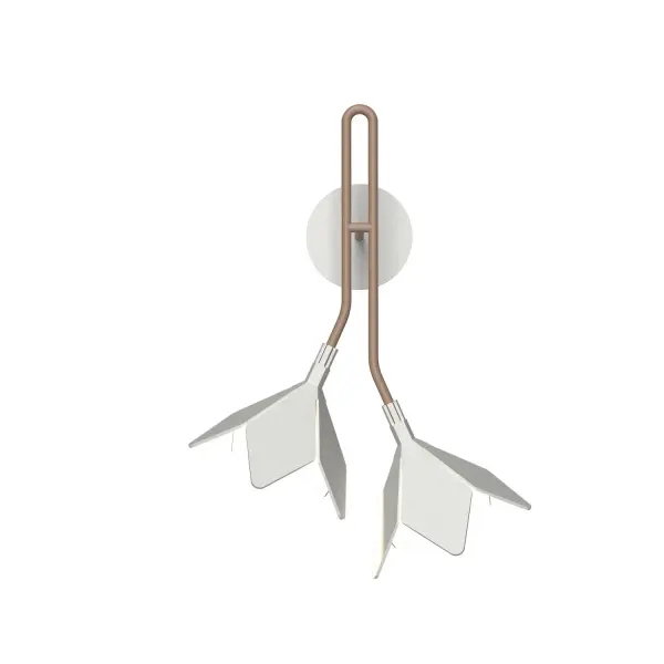 Sakura One Light Wall Lamp in Organic White