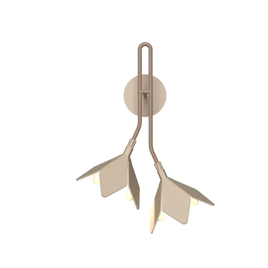 Sakura One Light Wall Lamp in Organic Cappuccino