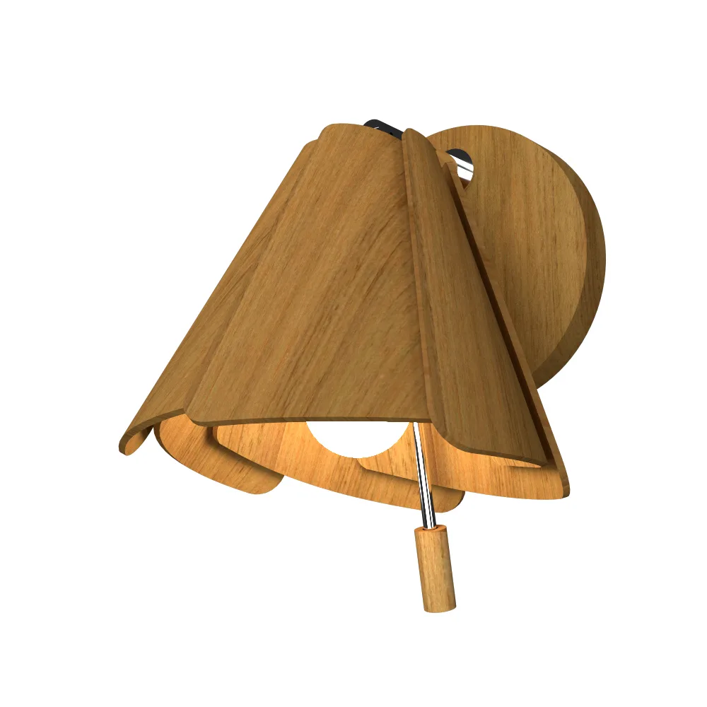 Fuchsia One Light Wall Lamp in Louro Freijo