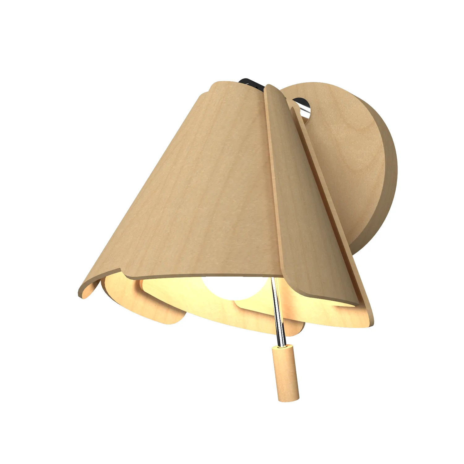 Fuchsia One Light Wall Lamp in Maple