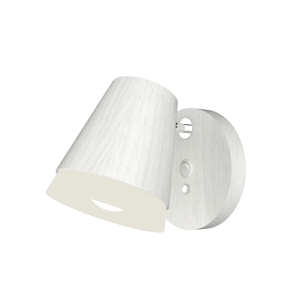 Conic One Light Wall Lamp in Organic White