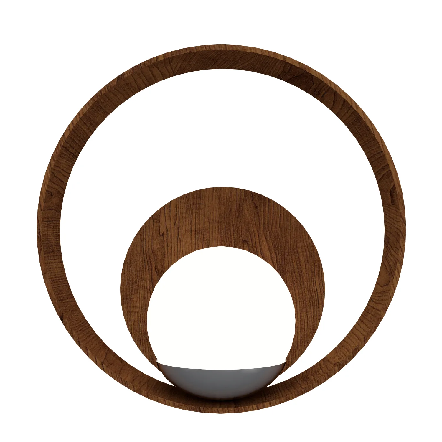 Sfera One Light Wall Lamp in Imbuia