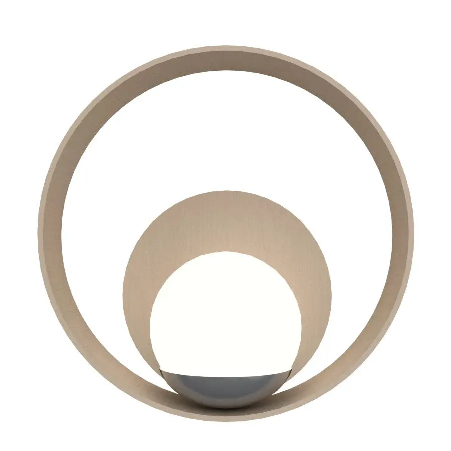 Sfera One Light Wall Lamp in Organic Cappuccino
