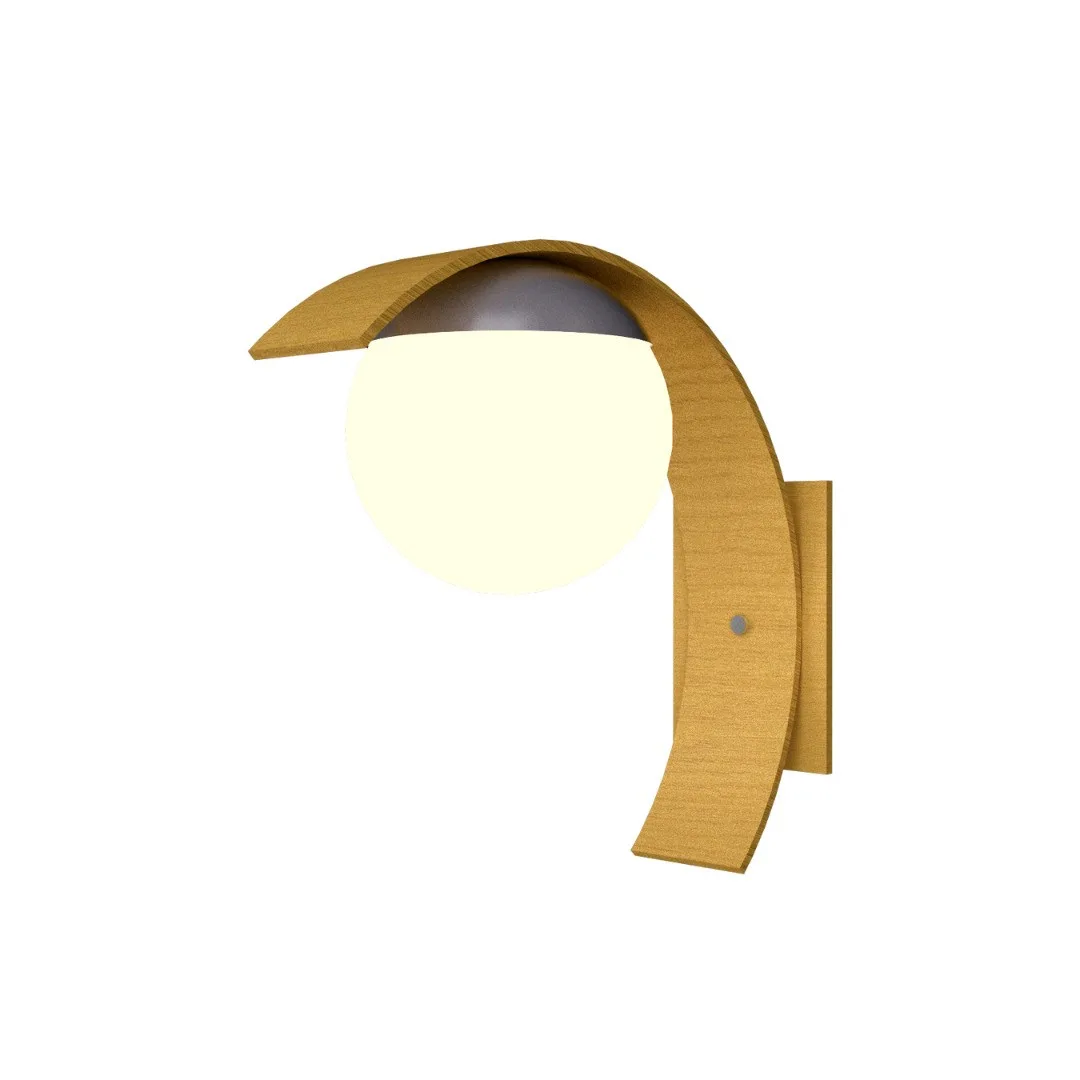 Sfera One Light Wall Lamp in Organic Gold