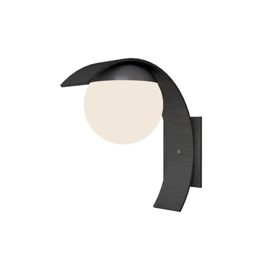 Sfera One Light Wall Lamp in Organic Grey