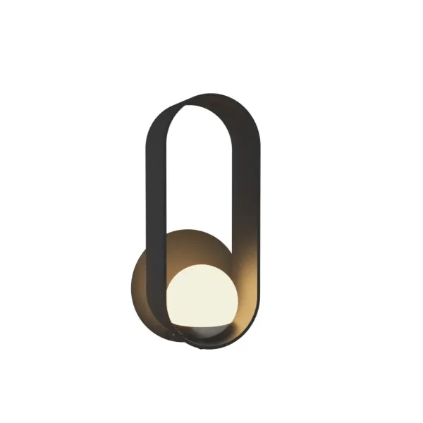 Sfera One Light Wall Lamp in Organic Grey