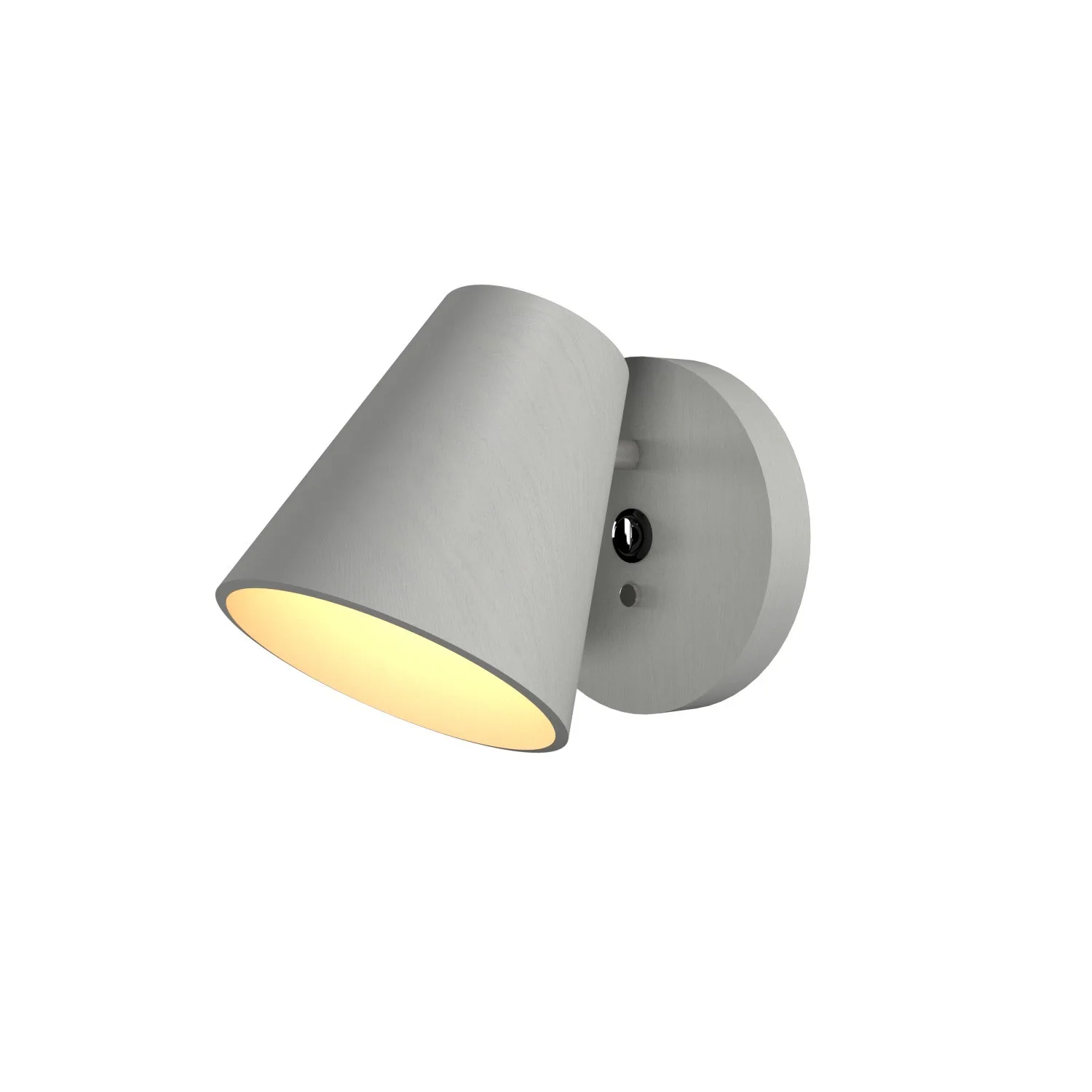 Conical Two Light Wall Lamp in Organic White