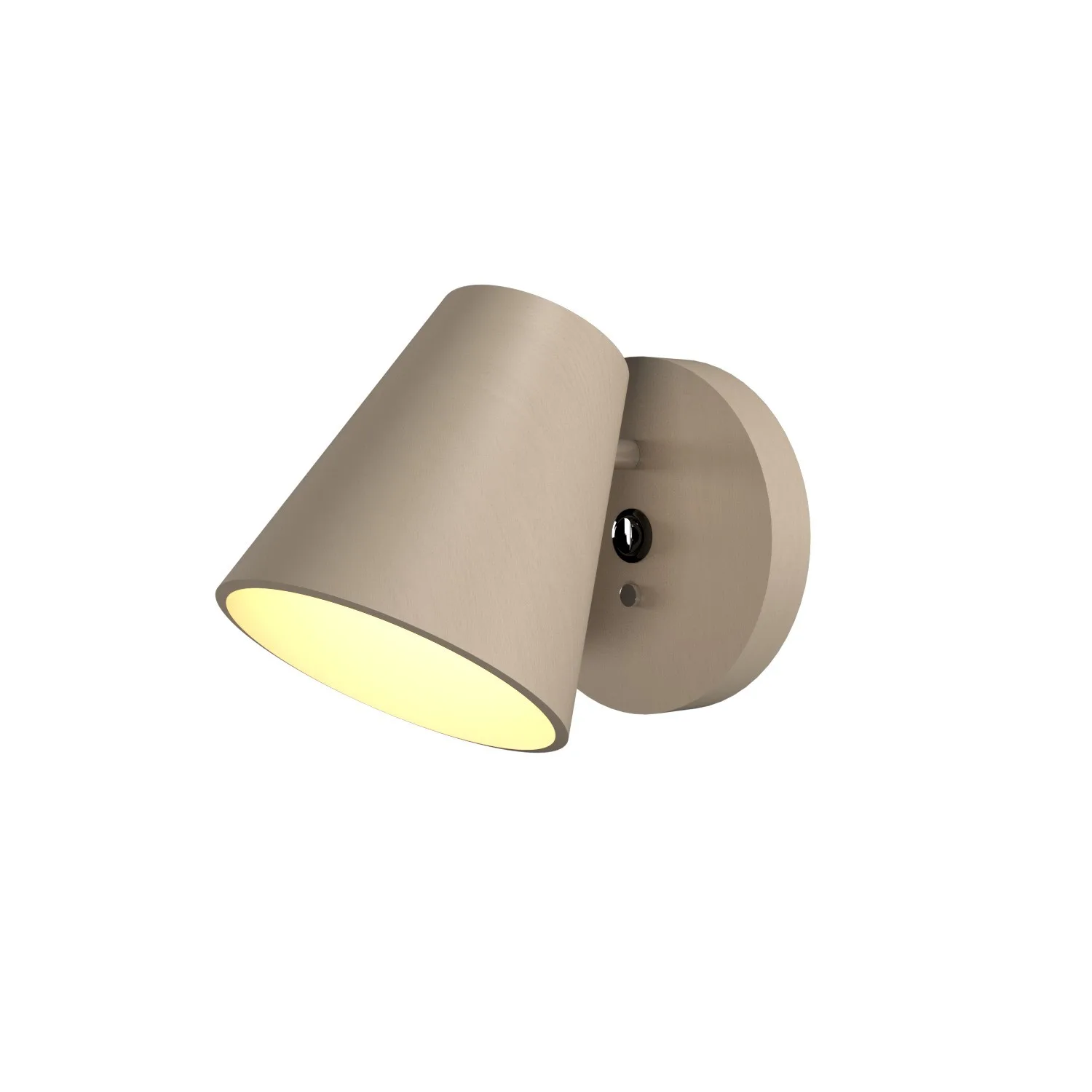 Conical Two Light Wall Lamp in Organic Cappuccino