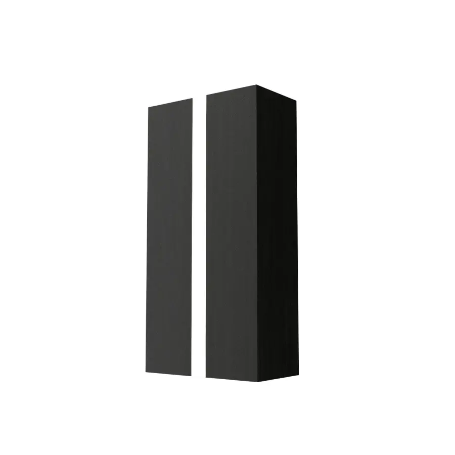 Clean Two Light Wall Lamp in Organic Black