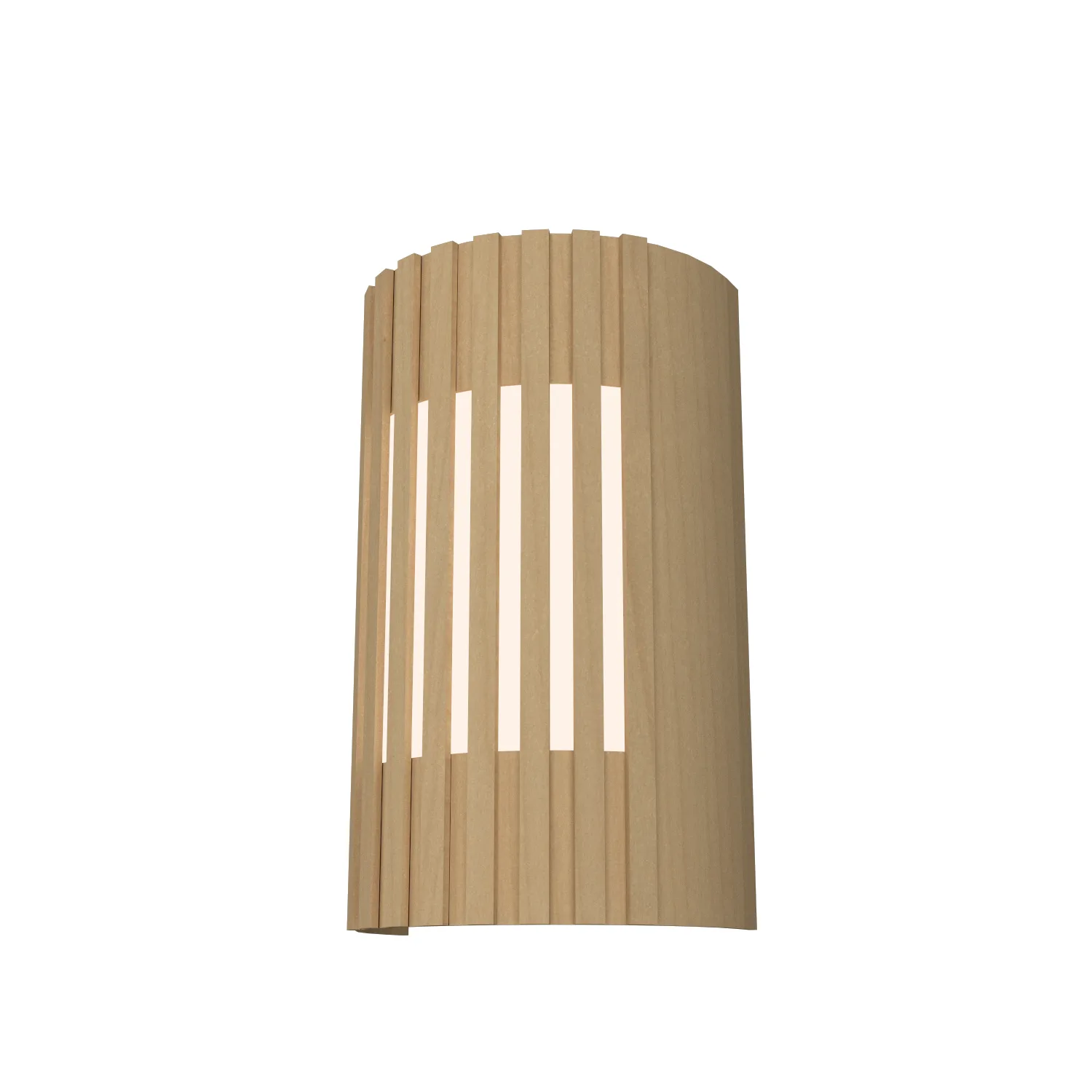 Slatted Two Light Wall Lamp in Maple