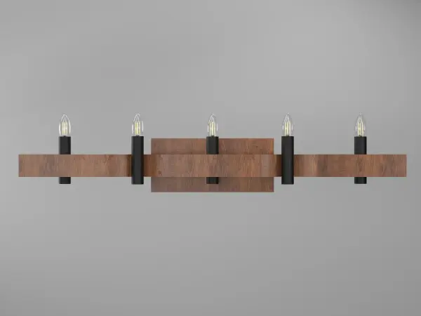 Flow Four Light Wall Lamp in Imbuia