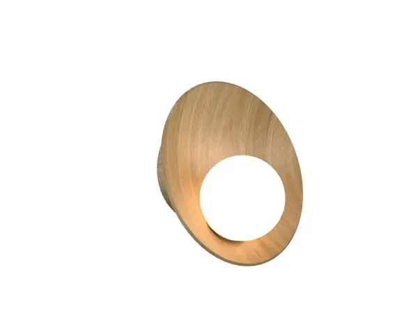Oyster One Light Wall Lamp in Louro Freijo