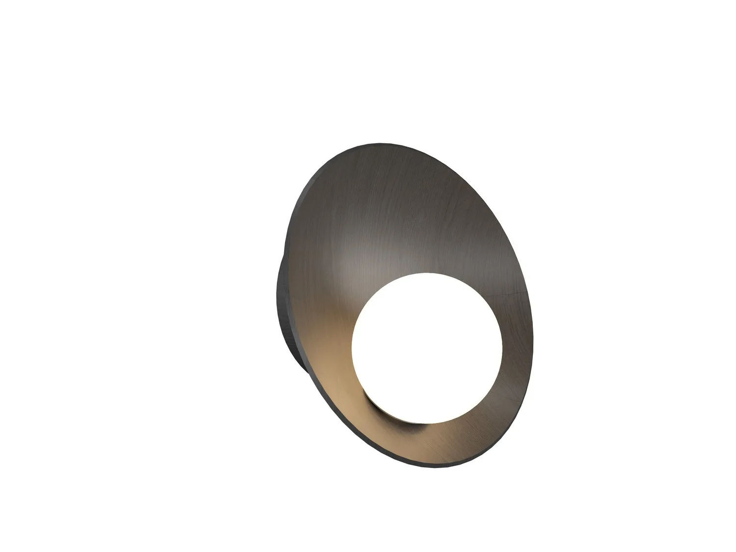 Oyster One Light Wall Lamp in Organic Grey