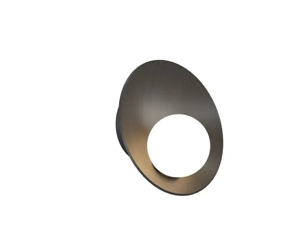 Oyster One Light Wall Lamp in Organic Grey