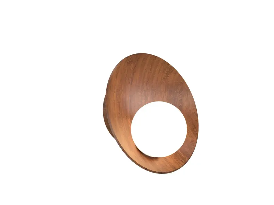 Oyster One Light Wall Lamp in Imbuia