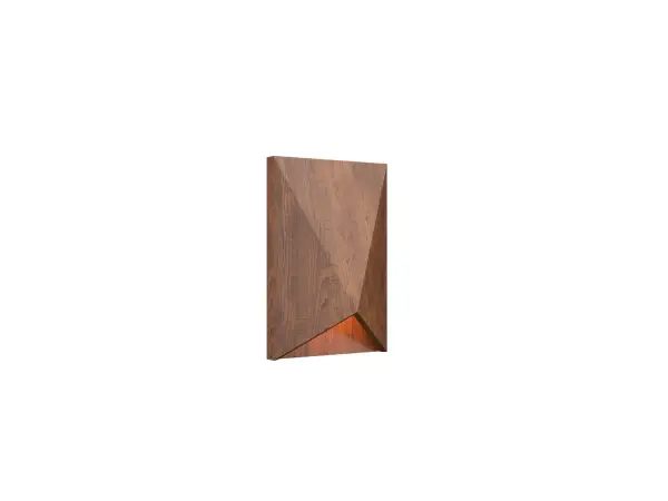 Facet One Light Wall Lamp in Imbuia