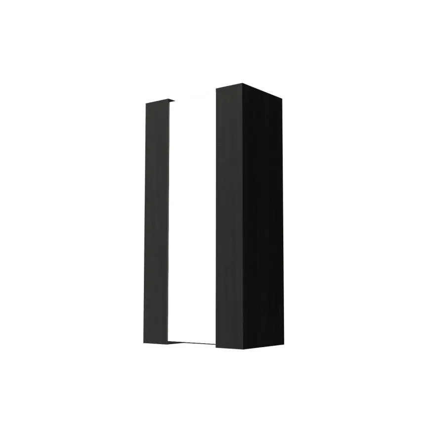 Clean Two Light Wall Lamp in Organic Black