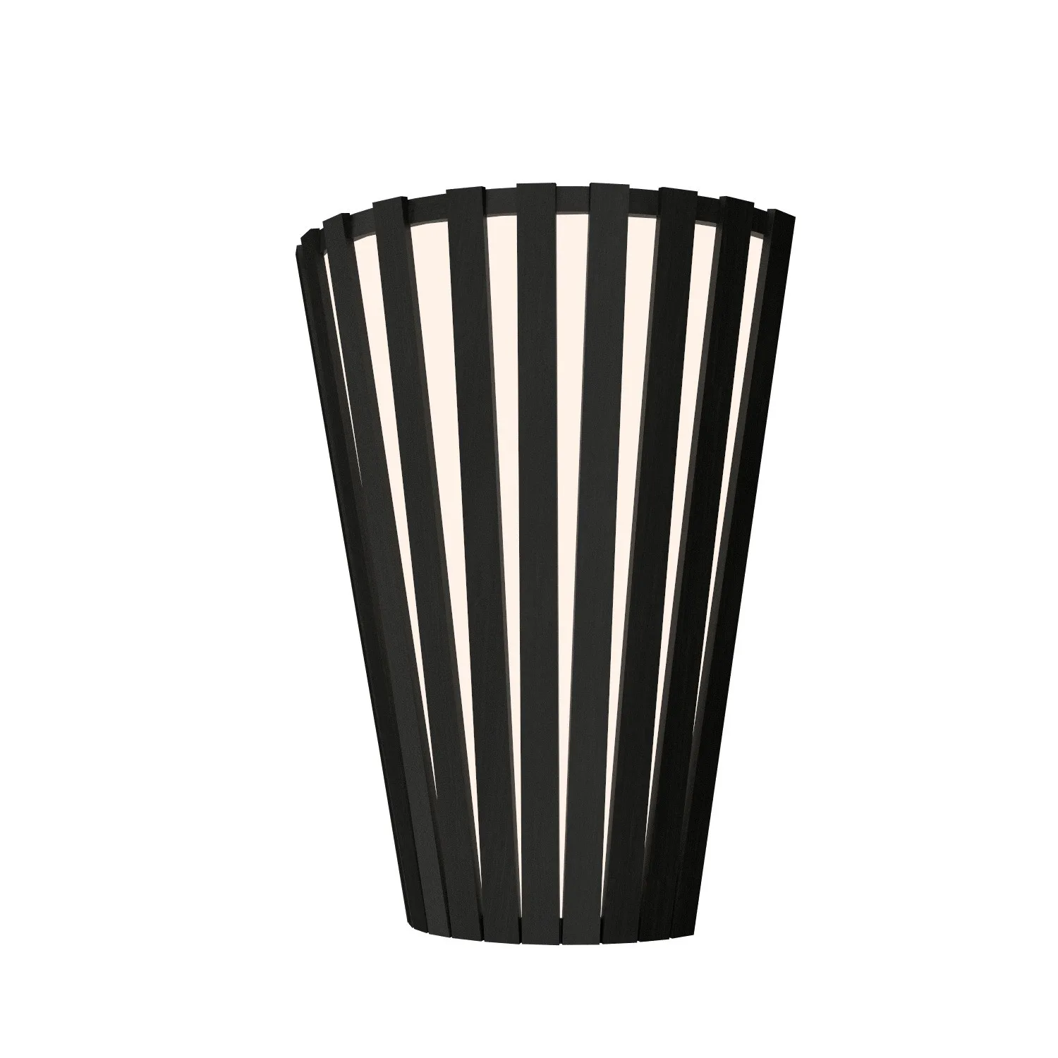Slatted One Light Wall Lamp in Charcoal