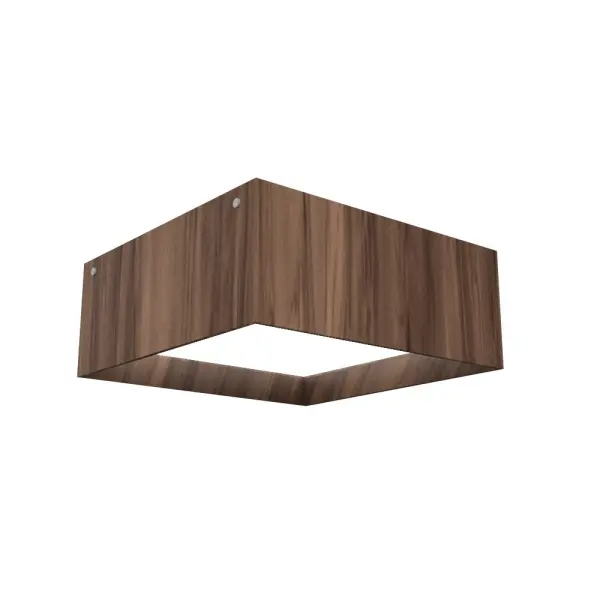 Wooden decorative luminaire with contemporary, timeless design in natural wood veneer or Italian lacquer finish. Proudly made in Brazil, combining high-end technology and the irreplaceable manual finishing. Collection: Squares Designer: Studio Accord Finish: American Walnut Width: 11.81" Height: 4.72" Length: 11.81" Weight: 3.27 lb Wire: 118`` Maximum Wattage: 24.00 W Bulb Type: LED Bulb Base: Integrated Light Source: LED Light Output: 1650.00 lm Delivered Lumens: 1650.00 lm Color Temperature: 3000 K CRI: 90 Rated Average Life: 50,000 Voltage: 120.00 V Material: Wood veneer, MDF Country of Origin: Brazil Safety Listing: UL Safety Rating: Damp Connection: Hard Wired LED Manufacturer Warranty: 5 Years Spec Sheet Instructions