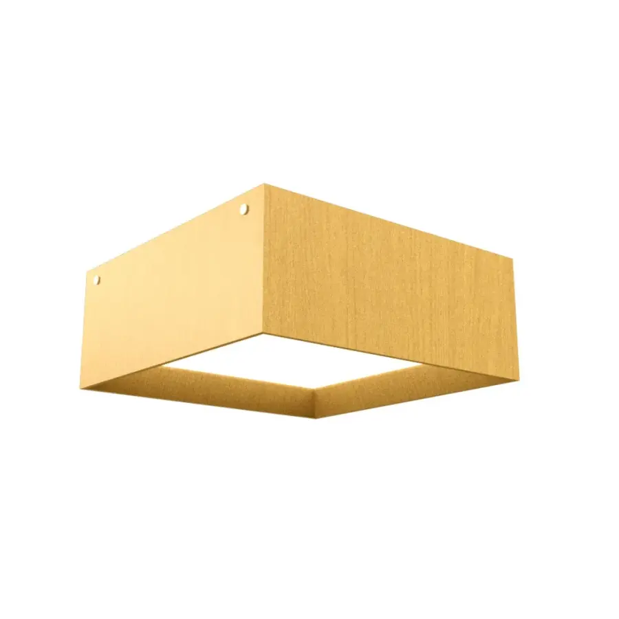 Squares LED Ceiling Mount in Organic Gold