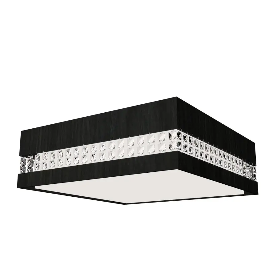 Crystals LED Ceiling Mount in Organic Black