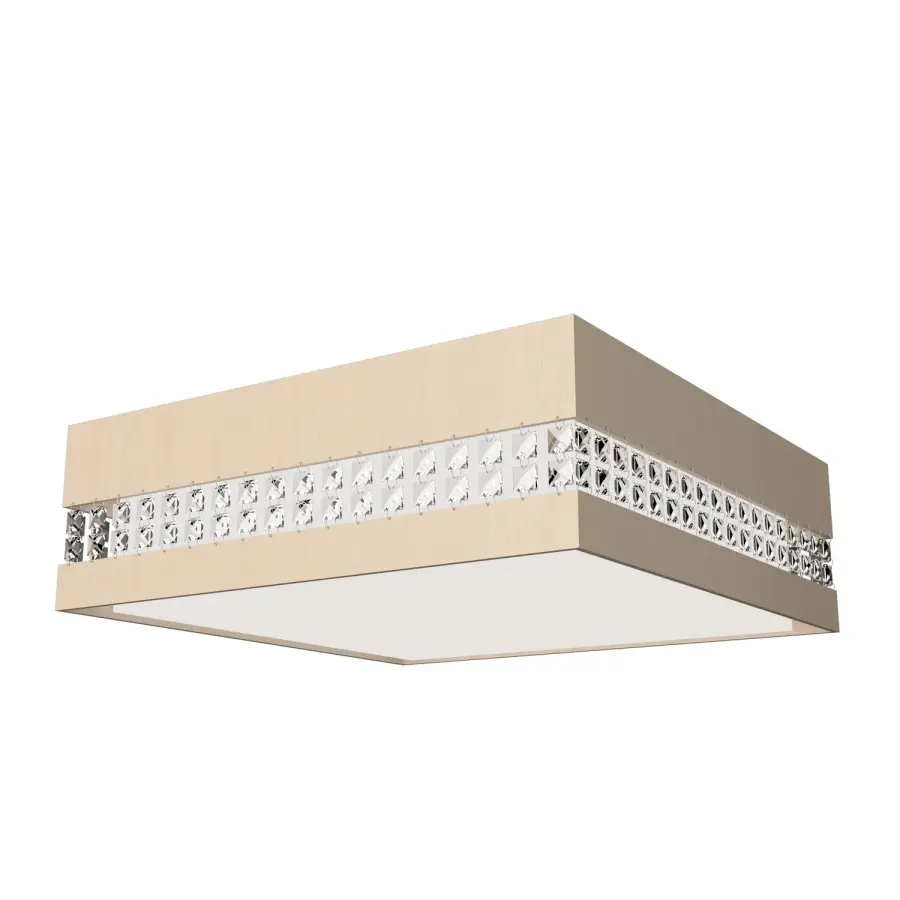 Crystals LED Ceiling Mount in Organic Cappuccino