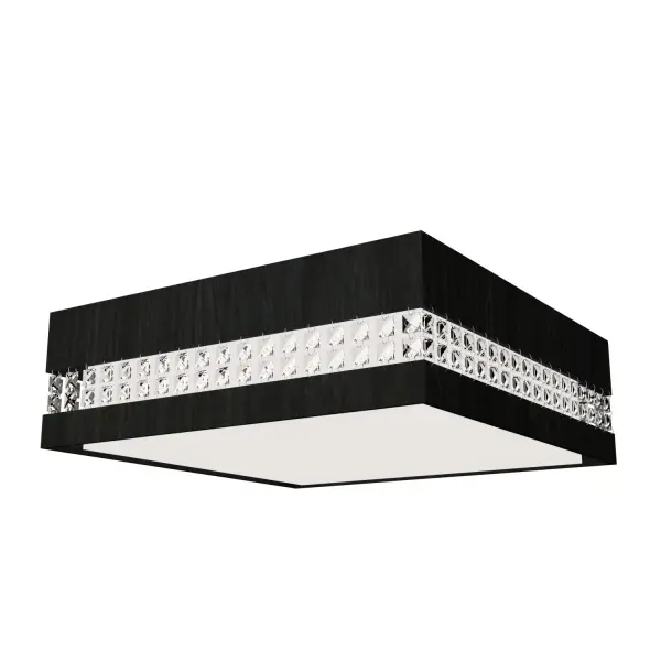 Crystals LED Ceiling Mount in Organic Black