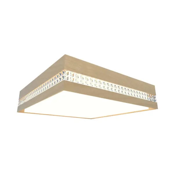 Wooden decorative luminaire with contemporary, timeless design in natural wood veneer or Italian lacquer finish. Proudly made in Brazil, combining high-end technology and the irreplaceable manual finishing. Collection: Crystals Designer: Studio Accord Finish: Maple Width: 25.59" Height: 5.91" Length: 25.59" Weight: 8.16 lb Maximum Wattage: 48.00 W Bulb Type: LED Bulb Base: Integrated Light Source: LED Light Output: 3300.00 lm Delivered Lumens: 3300.00 lm Color Temperature: 3000 K CRI: 90 Rated Average Life: 50,000 Voltage: 120.00 V Material: Wood veneer, MDF Country of Origin: Brazil Safety Listing: UL Safety Rating: Damp Connection: Hard Wired LED Manufacturer Warranty: 5 Years Spec Sheet Instructions