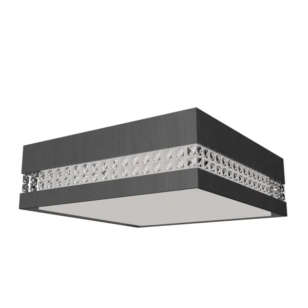 The Crystals LED Ceiling Mount combines contemporary design with sparkling crystal elements in a sophisticated Organic Grey finish. Its integrated LED technology provides energy-efficient illumination while the flush mount design suits standard ceiling heights.
