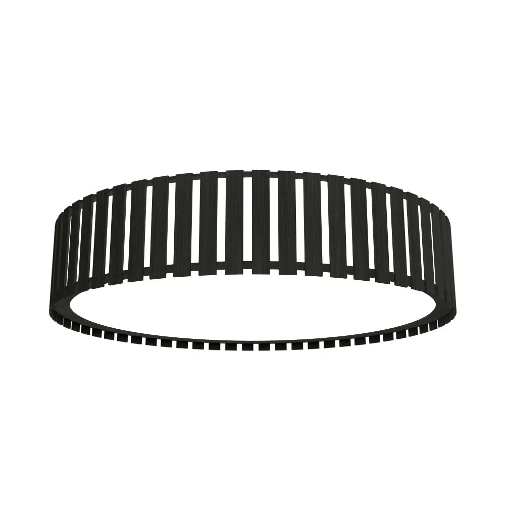 Slatted LED Ceiling Mount in Charcoal